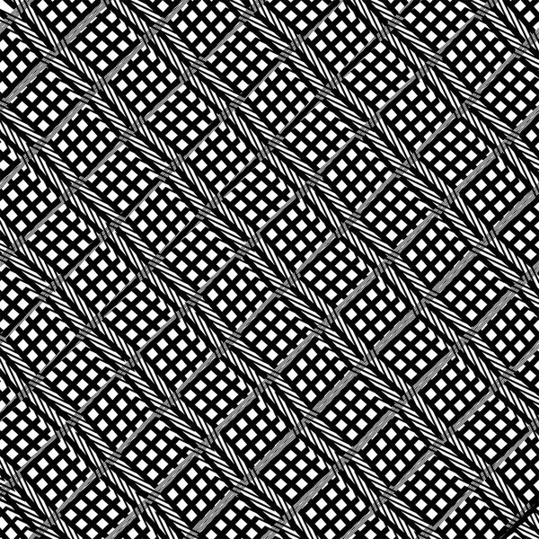 Modèle de grille, fond maillé ondulé, distorsion ondulatoire, déformation — Image vectorielle