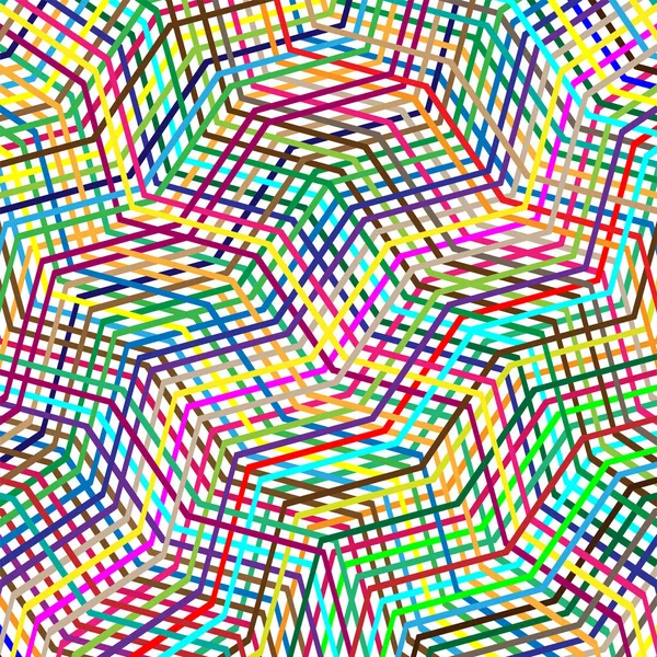 Grattage coloré, motif de lignes géométriques à trappe croisée. Intersec — Image vectorielle