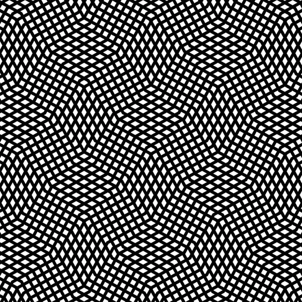 Grid pattern, mesh background of wavy, waving distortion, deform — Stock Vector