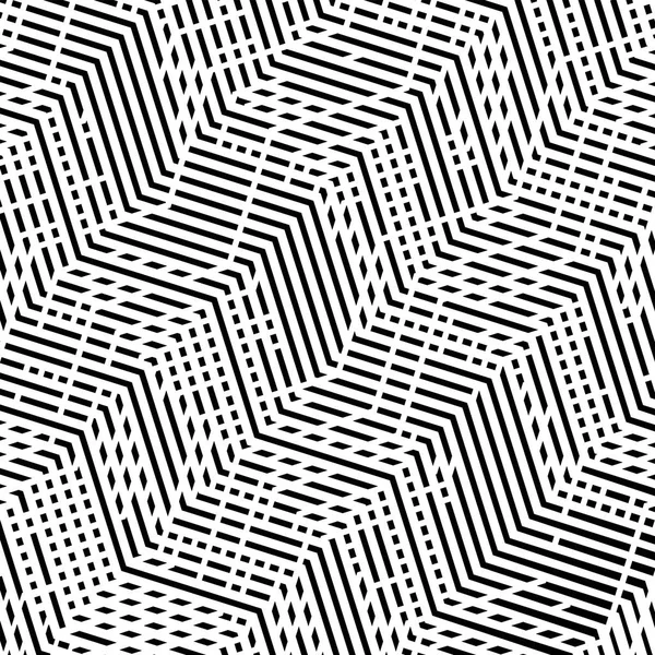 Абстрактная геометрическая сетка, узор сетки с переплетенными, переплетенными линиями — стоковый вектор