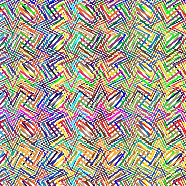 Färgglada klotter, kors lucka geometriska linjer mönster. Gränssnitt — Stock vektor