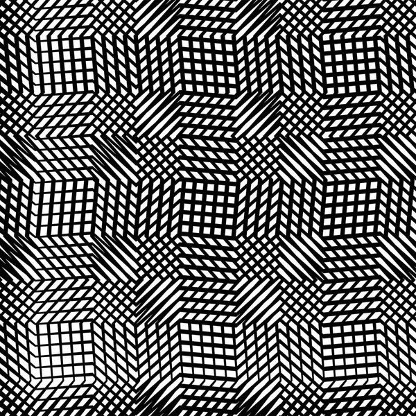 翘曲，自由形式的网状阵列，线阵。 复杂的几何体 — 图库矢量图片