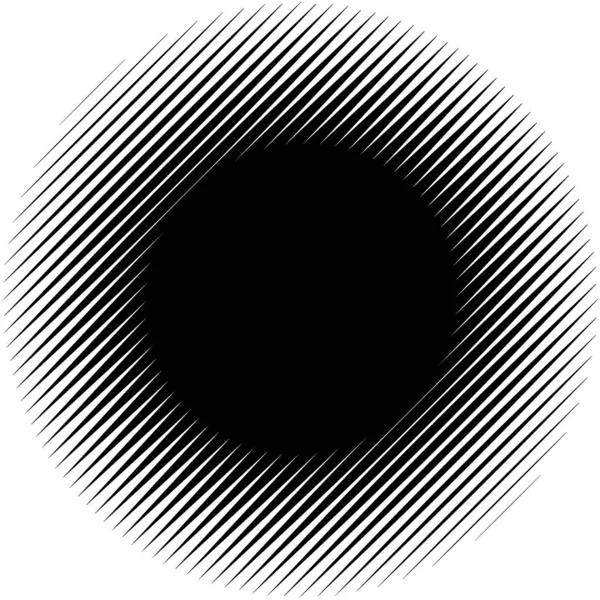 Diagonale, schräge Linien abstrakten geometrischen Kreis. Schräg, schräg — Stockvektor
