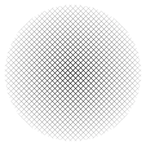Círculo forma grade, malha. Tiras cruzadas círculo geométrico elem — Vetor de Stock