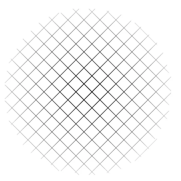 Griglia di forma circolare, maglia. Strisce intersecate cerchio geometrico elem — Vettoriale Stock