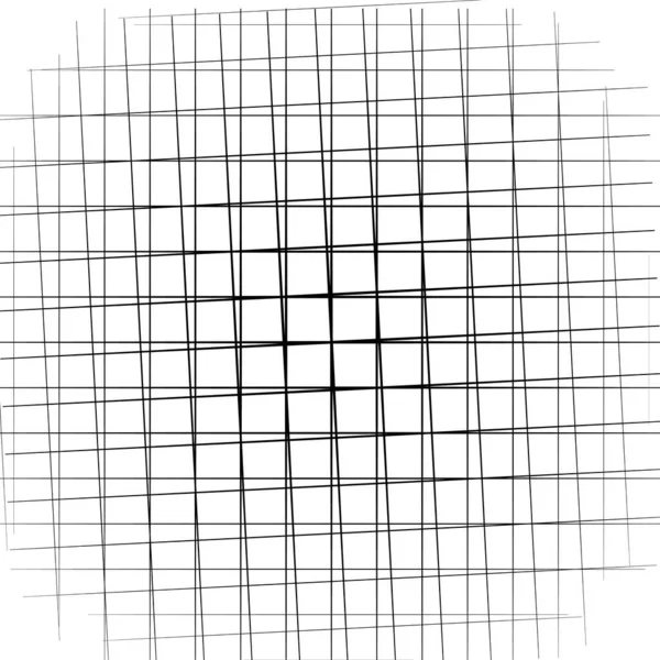 Random, irregular lines grid, mesh. Abstract geometric backgroun — Stock Vector