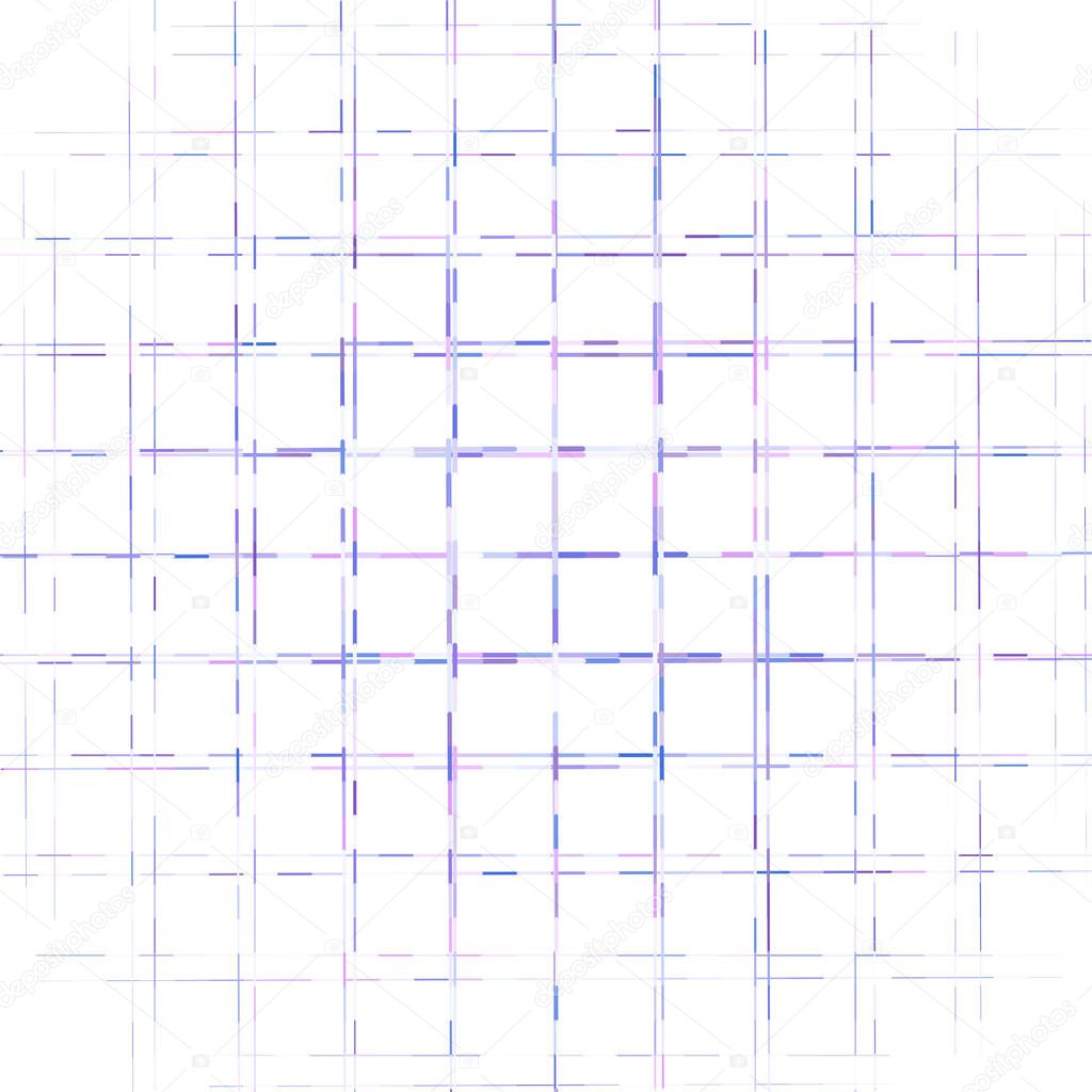 Colorful grid, mesh in square format. Random, scattered intersec