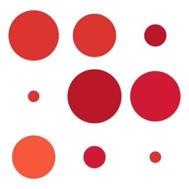 3x3 daireler varyasyon dizaynı. Noktalı, benekli, çilli 