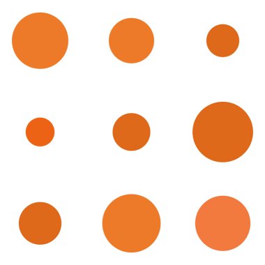 3x3 daireler varyasyon dizaynı. Noktalı, benekli, çilli 