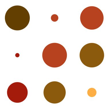 3x3 daireler varyasyon dizaynı. Noktalı, benekli, çilli 