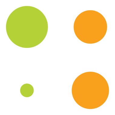 4x4 daireler varyasyon dizaynı. Noktalı, benekli, çilli 