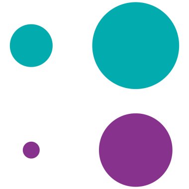 4x4 daireler varyasyon dizaynı. Noktalı, benekli, çilli 