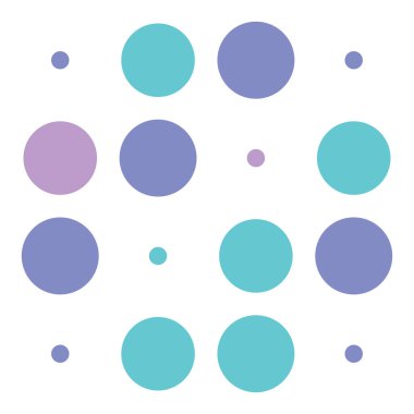 4x4 daireler varyasyon dizaynı. Noktalı, benekli, çilli 