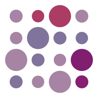 4x4 daireler varyasyon dizaynı. Noktalı, benekli, çilli 