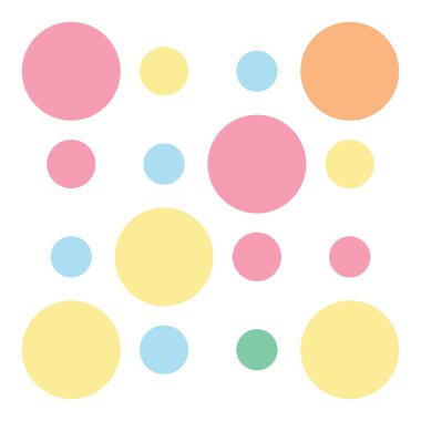 4x4 daireler varyasyon dizaynı. Noktalı, benekli, çilli 