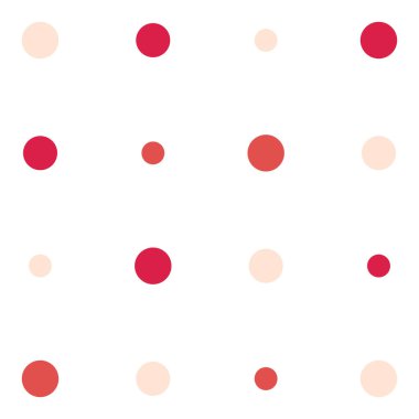 4x4 daireler varyasyon dizaynı. Noktalı, benekli, çilli 