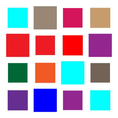 4x4 küp, kare geometrik düzenleme. Kare resimleme