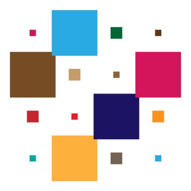 4x4 küp, kare geometrik düzenleme. Kare resimleme