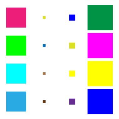 4x4 küp, kare geometrik düzenleme. Kare resimleme