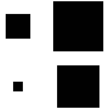 4x4 küp, kare geometrik düzenleme. Kare resimleme