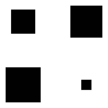 4x4 küp, kare geometrik düzenleme. Kare resimleme