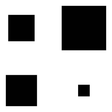 4x4 küp, kare geometrik düzenleme. Kare resimleme