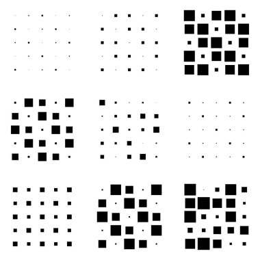 5x5 küp, kare geometrik düzenleme. Kare resimleme