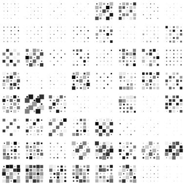 5x5 küp, kare geometrik düzenleme. Kare resimleme