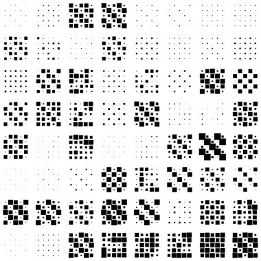 5x5 küp, kare geometrik düzenleme. Kare resimleme