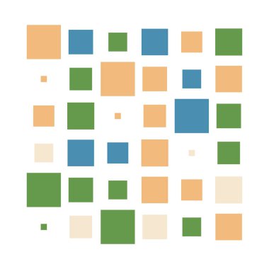 6x6 küp, kare geometrik düzenleme. Kare resimleme