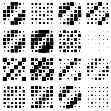 6x6 küp, kare geometrik düzenleme. Kare resimleme