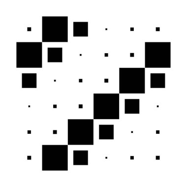 6x6 küp, kare geometrik düzenleme. Kare resimleme