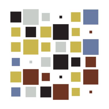 6x6 küp, kare geometrik düzenleme. Kare resimleme