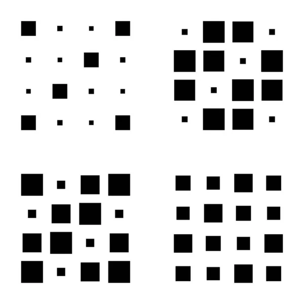 Cubo 4X4 Disposizione Geometrica Quadrata Illustrazione Quadrata — Vettoriale Stock