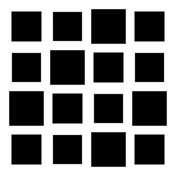 Cubo 4X4 Disposizione Geometrica Quadrata Illustrazione Quadrata — Vettoriale Stock