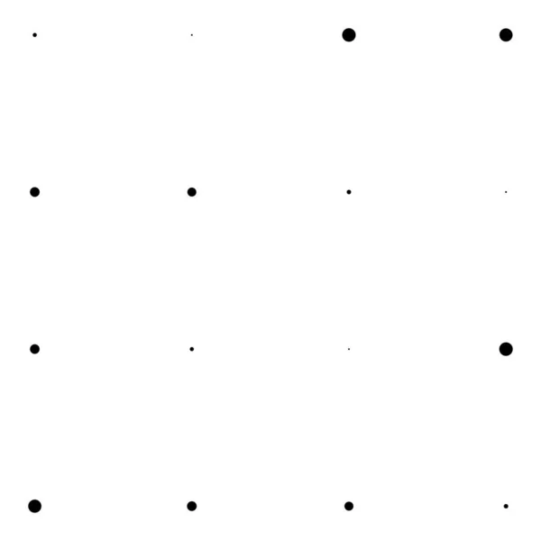 4X4 Kruhy Tečky Variační Design Tečkované Tečkované Pihy — Stockový vektor