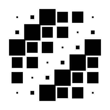 6x6 küp, kare geometrik düzenleme. Kare resimleme