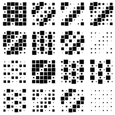 6x6 küp, kare geometrik düzenleme. Kare resimleme