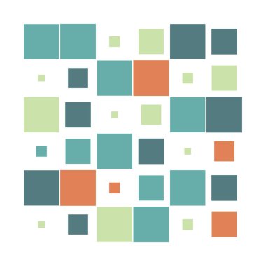 6x6 küp, kare geometrik düzenleme. Kare resimleme