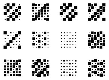 6x6 küp, kare geometrik düzenleme. Kare resimleme