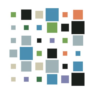 6x6 küp, kare geometrik düzenleme. Kare resimleme