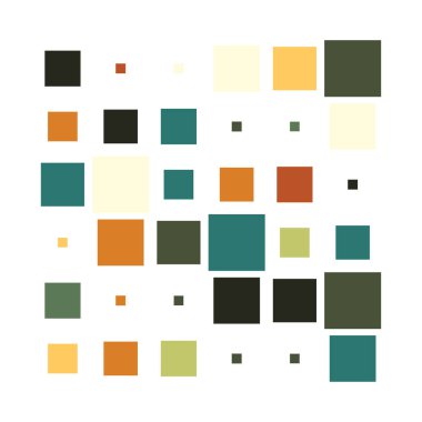 6x6 küp, kare geometrik düzenleme. Kare resimleme