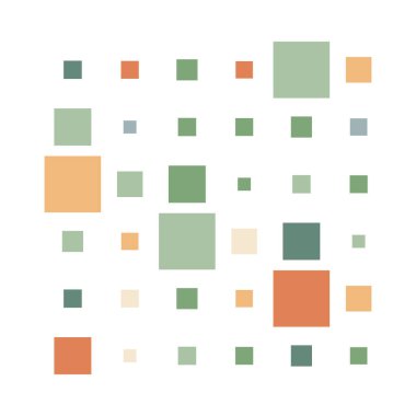 6x6 küp, kare geometrik düzenleme. Kare resimleme