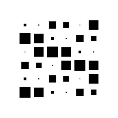 6x6 küp, kare geometrik düzenleme. Kare resimleme