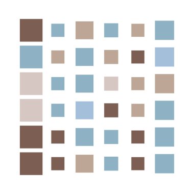 6x6 küp, kare geometrik düzenleme. Kare resimleme