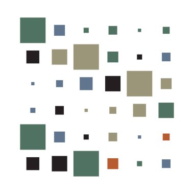 6x6 küp, kare geometrik düzenleme. Kare resimleme