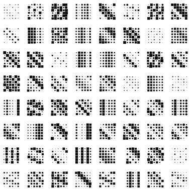 6x6 küp, kare geometrik düzenleme. Kare resimleme