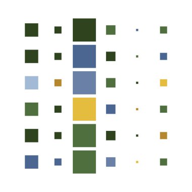 6x6 küp, kare geometrik düzenleme. Kare resimleme