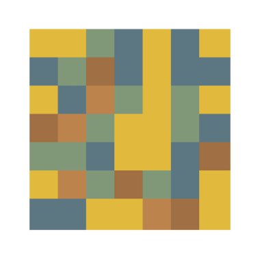 7x7 küp, kare geometrik düzenleme. Kare resimleme