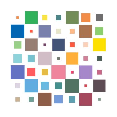 7x7 küp, kare geometrik düzenleme. Kare resimleme